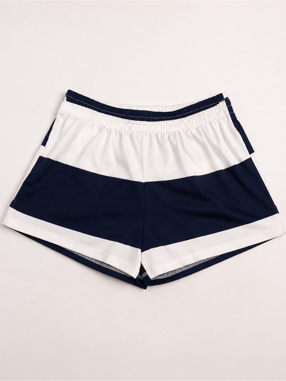 J.O.A. Navy White Color Block Shorts Size Medium Casual Pull On Lounge Resort